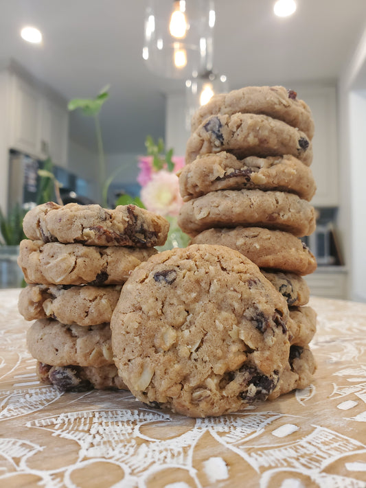 Maple Oatmeal Raisin Cookies